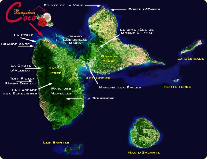 Map of Guadeloupe